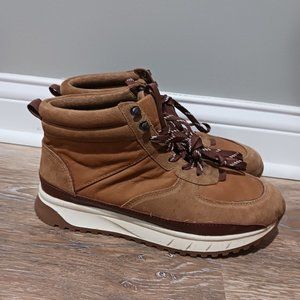 Madewell Nubuck Leather Suede Sneaker Boots Warm Hickory Multi  Womens 10